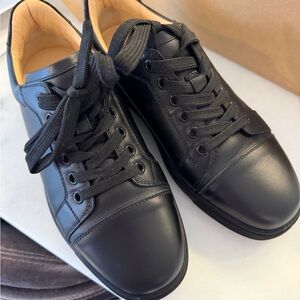 Christian Louboutin Black Leather Women's Sneakers